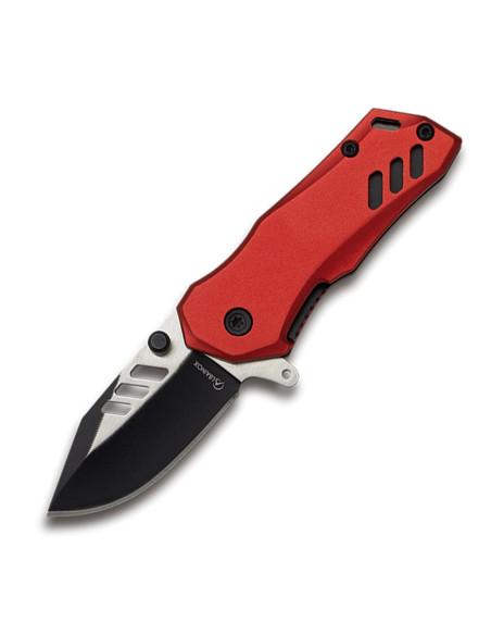 K-25 tactical knife with red aluminum...