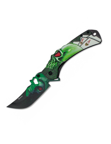 Albainox ACTV Skull pocket knife, with 9.2 cm blade.