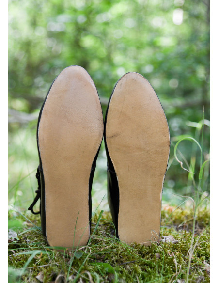 Medieval ankle boots with laces,...