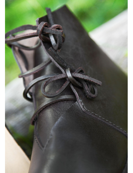 Medieval ankle boots with laces,...