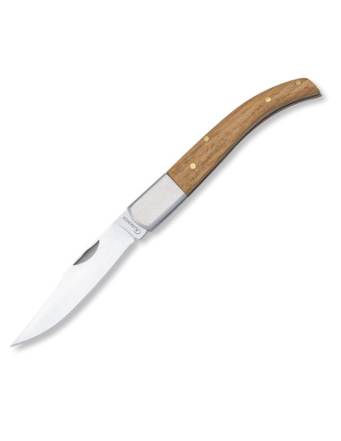 Albainox pocket knife lock Piston and Natural wood handle