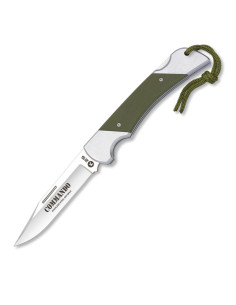 Commando Tactical Knife steel handle + G10 Green