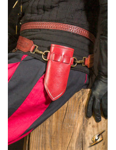 Baldric with rings for blunt swords - Red 2
