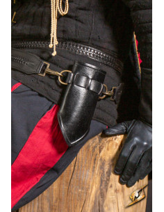 Tahalí with rings for blunt swords - Black 2