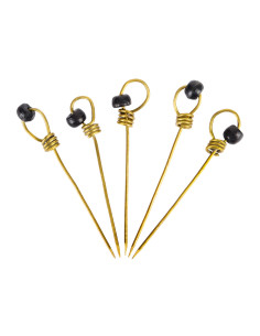 Set 5 medieval pins decorated with stones