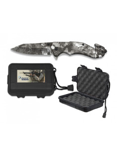 Python camo rescue knife with box