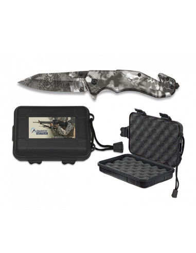 Python camo rescue knife with box