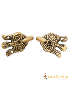 Set 2 Viking hooks with Odin's raven 2