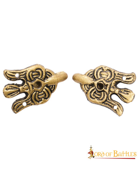 Set 2 Viking hooks with Odin's raven