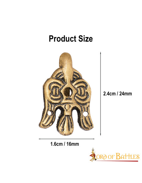 Set 2 Viking hooks with Odin's raven