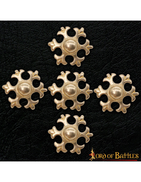 Set 5 decorative pieces fleur de lis