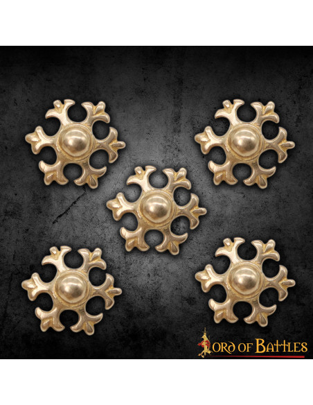 Set 5 decorative pieces fleur de lis