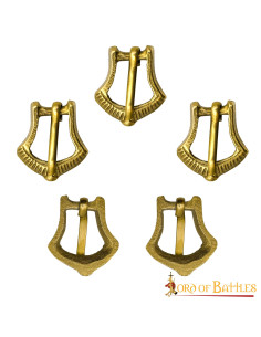 Set of 5 small medieval belt buckles 2