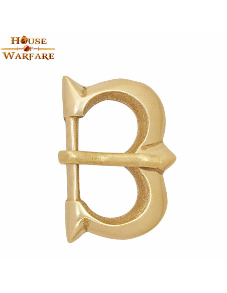 Medieval brass buckle for narrow belt