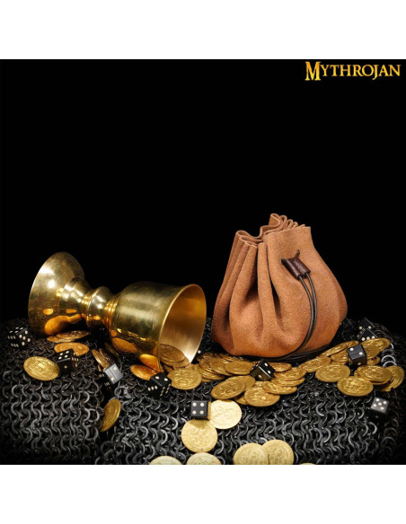 Medieval bag for recreations, gold...