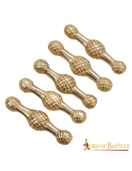 Set of 5 brass-plated medieval...