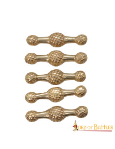 Set of 5 brass-plated medieval ornaments for belt 2