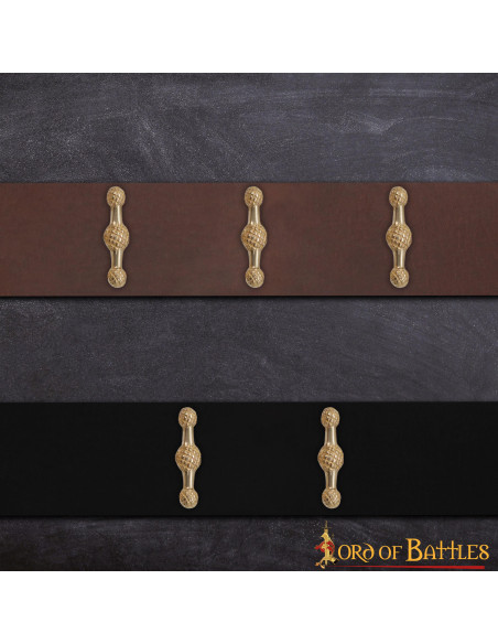 Set of 5 brass-plated medieval...