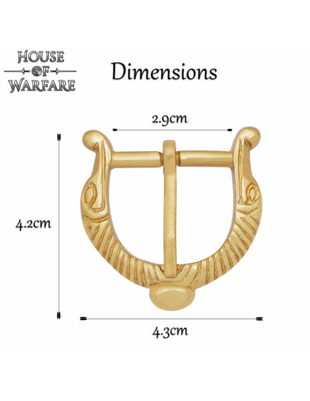 Belt buckle for Viking belts in brass Belt buckle for Viking belts in brass
