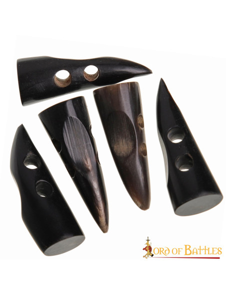 Set of 5 medieval horn clasps for...