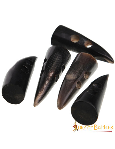 Set of 5 medieval horn clasps for...