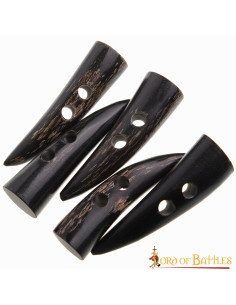 Set of 5 large horn clasps for clothes or bags