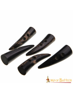 Set of 5 large horn clasps for clothes or bags 2