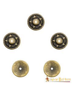 Set of 5 pentagram ornaments for clothes, leather or bags 2