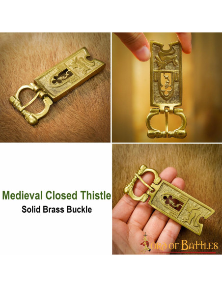 Thistle buckle for medieval belts
