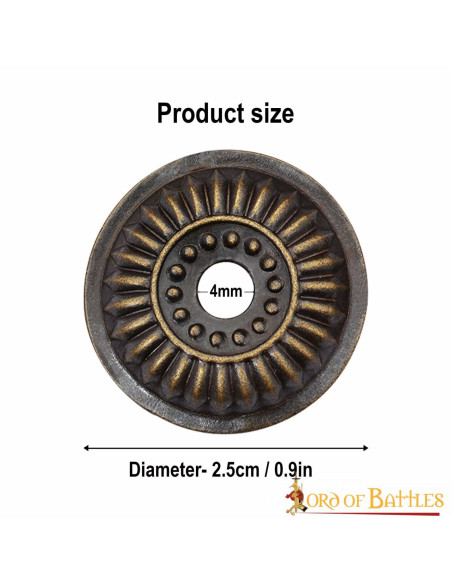 Set of 5 brass-plated medieval...