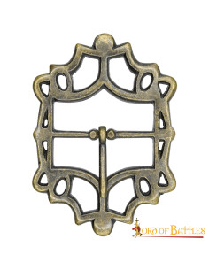 Pirate belt buckle in aged brass