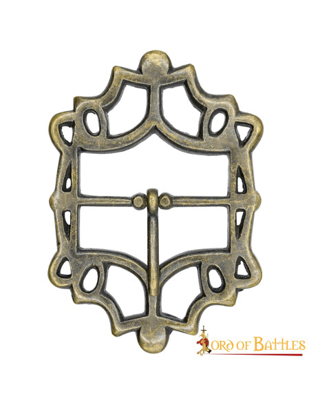 Pirate belt buckle in aged brass Pirate belt buckle in aged brass