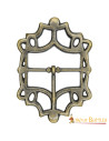 Pirate belt buckle in aged brass