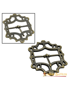 Pirate belt buckle in aged brass 2