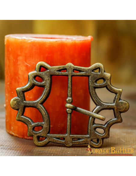 Pirate belt buckle in aged brass Pirate belt buckle in aged brass