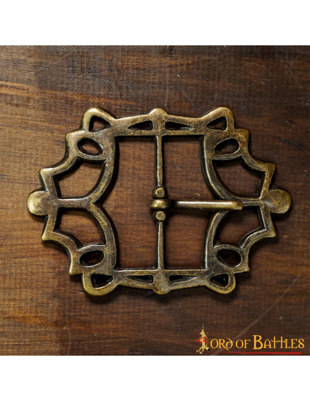 Pirate belt buckle in aged brass Pirate belt buckle in aged brass