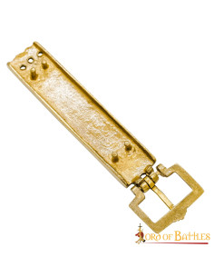 Long brass viking belt buckle 2