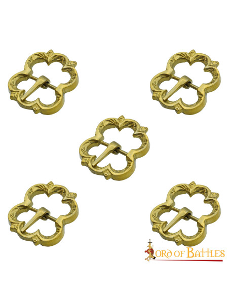 Set of 5 medieval buckles for belts... Set of 5 medieval buckles for belts...