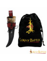 Northern hunters' horn with garnet baldric (400 ml.)
