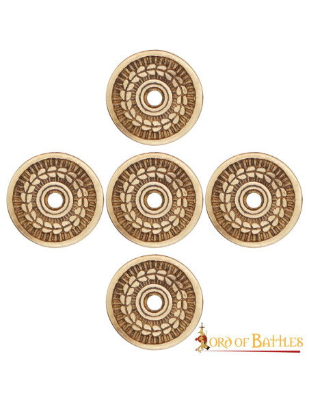 Set of 5 laurel wreath ornaments for...