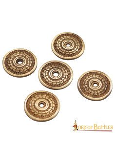 Set of 5 laurel wreath ornaments for clothes, leather or... 2