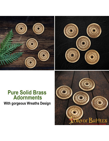 Set of 5 laurel wreath ornaments for...