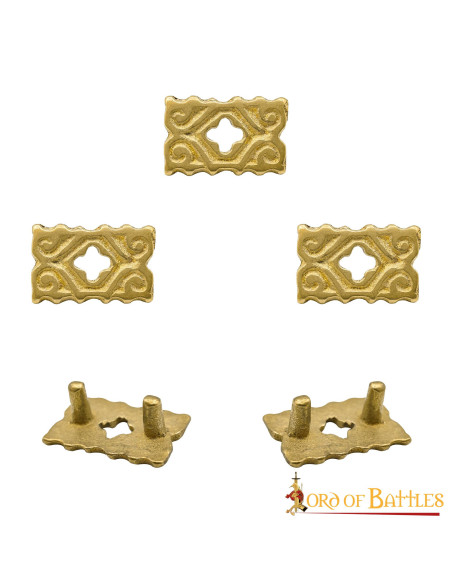 Set of 5 brass-plated medieval...