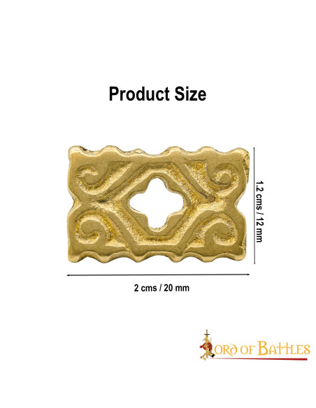 Set of 5 brass-plated medieval...