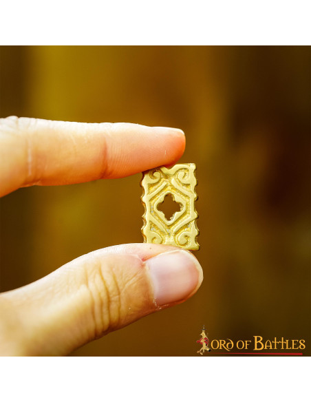 Set of 5 brass-plated medieval...