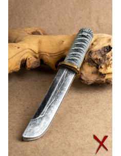 Throwing knife gray tones, tanto type, for LARP