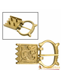 Buckle and floral finish for medieval belts