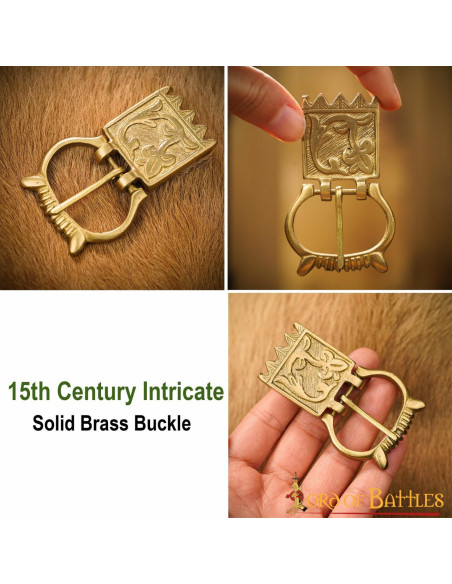 Buckle and floral finish for medieval...