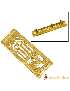 Medieval decorative brass lion accessory for belt 2