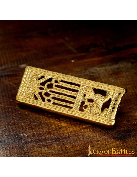 Medieval decorative brass lion...